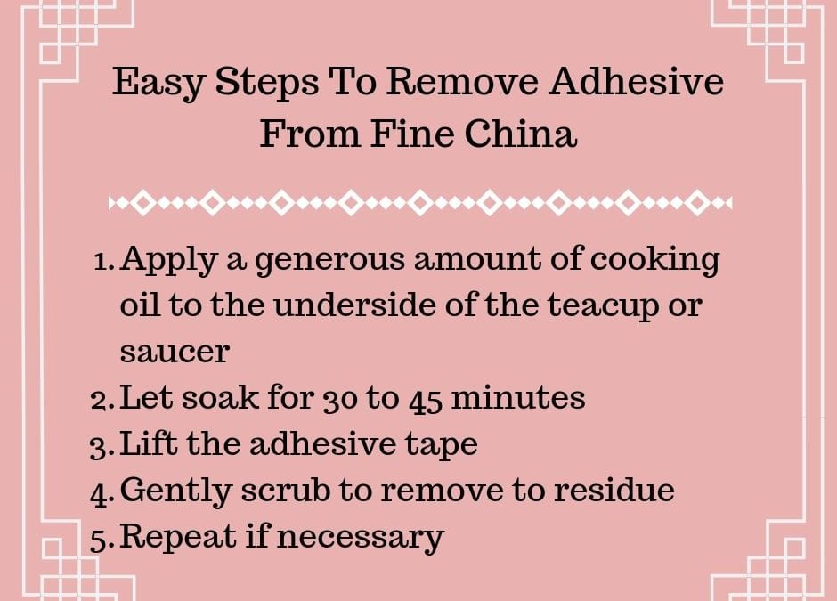 Removing Adhesive Tape From Teacups The Easy Solution