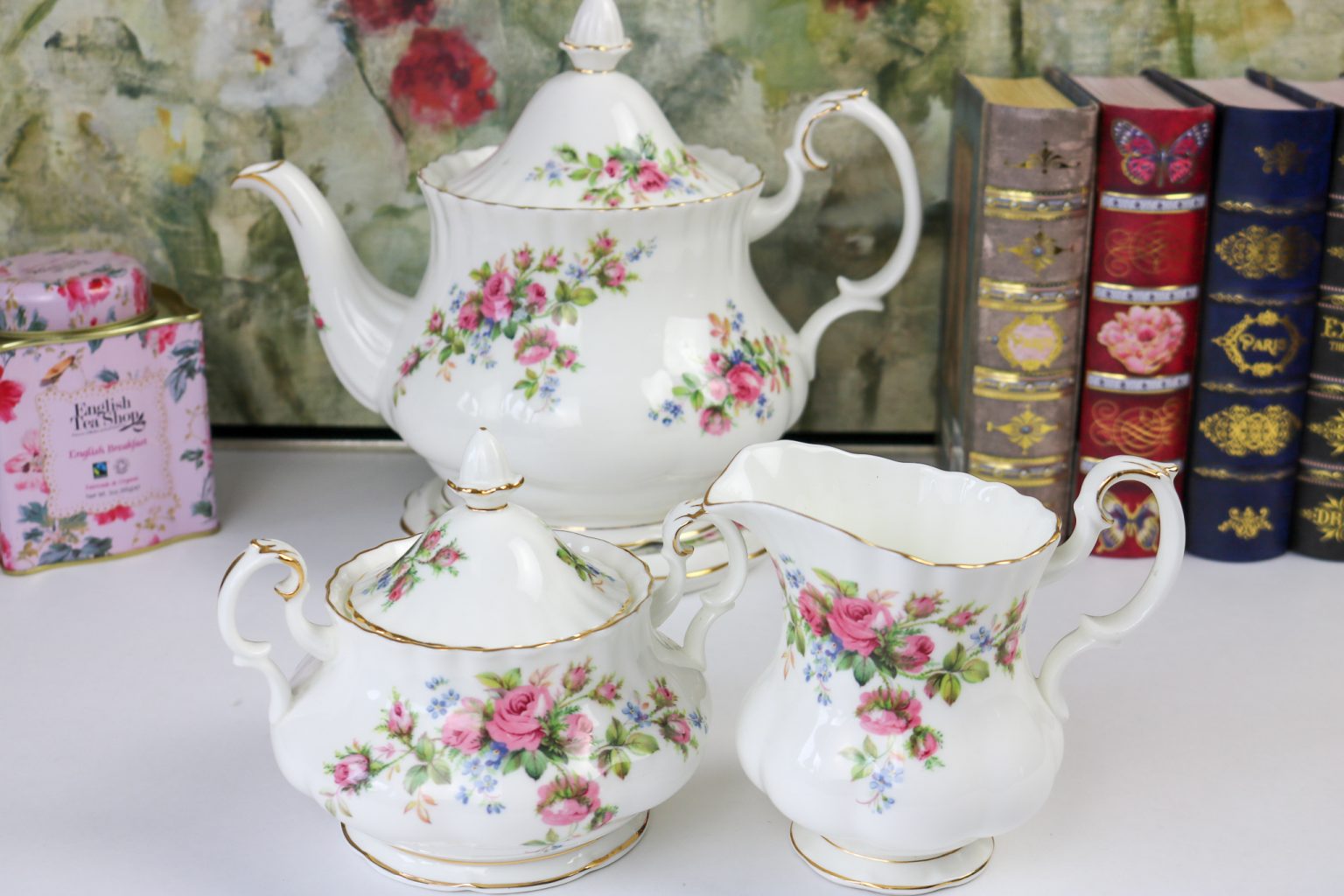 Royal Albert Large Moss Rose Tea Set The Teacup Attic Royal Albert Large Moss Rose Tea Set The Teacup Attic
