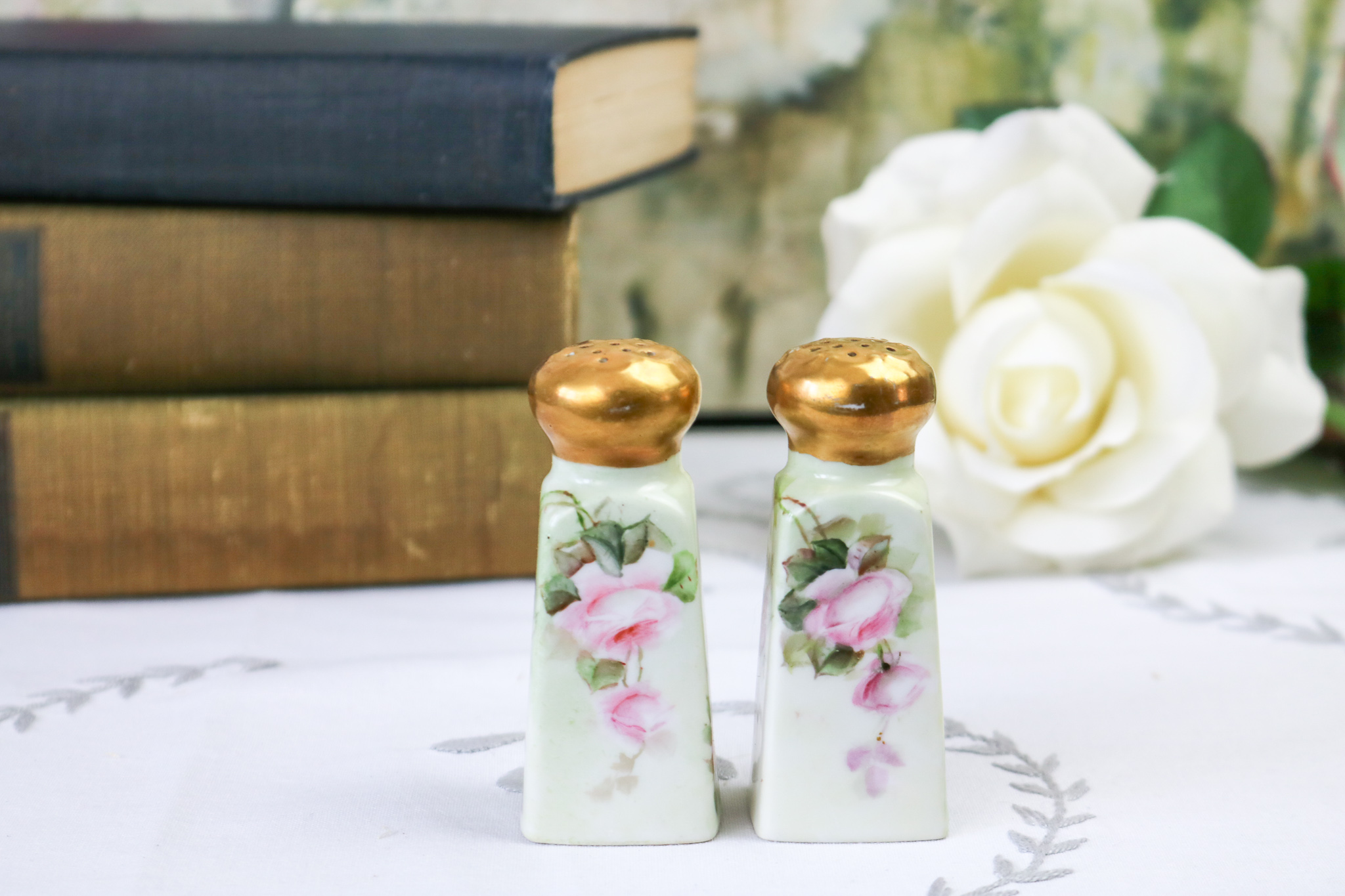 Limoges Hand Painted Salt And Pepper Shakers The Teacup Attic