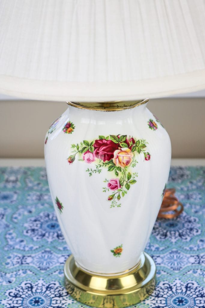 Pair of Royal Albert Old Country Roses Lamps The Teacup Attic