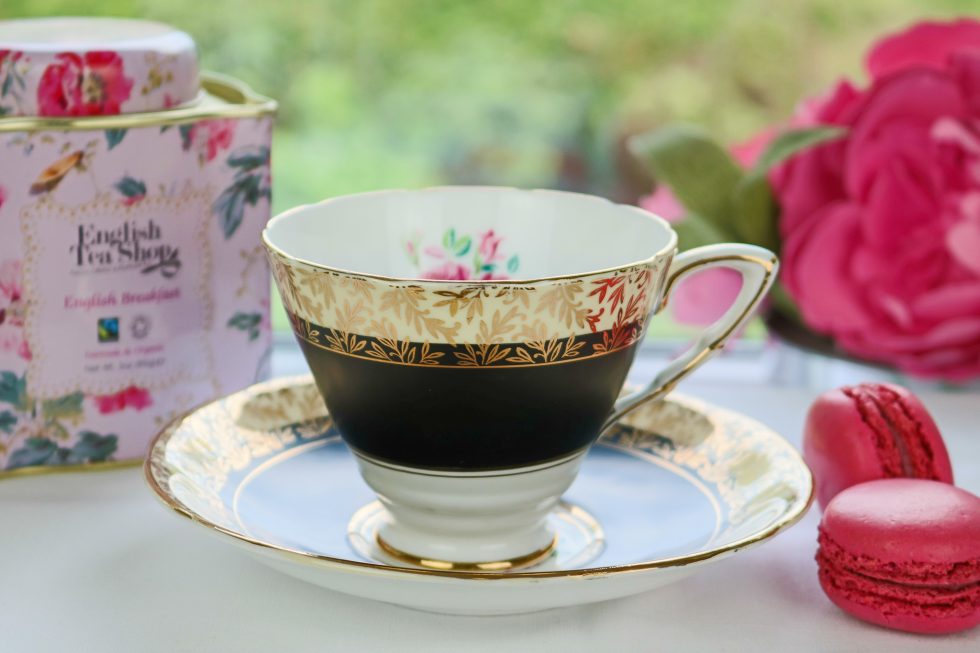 Royal Stafford Black And White Art Deco Teacup And Saucer The Teacup