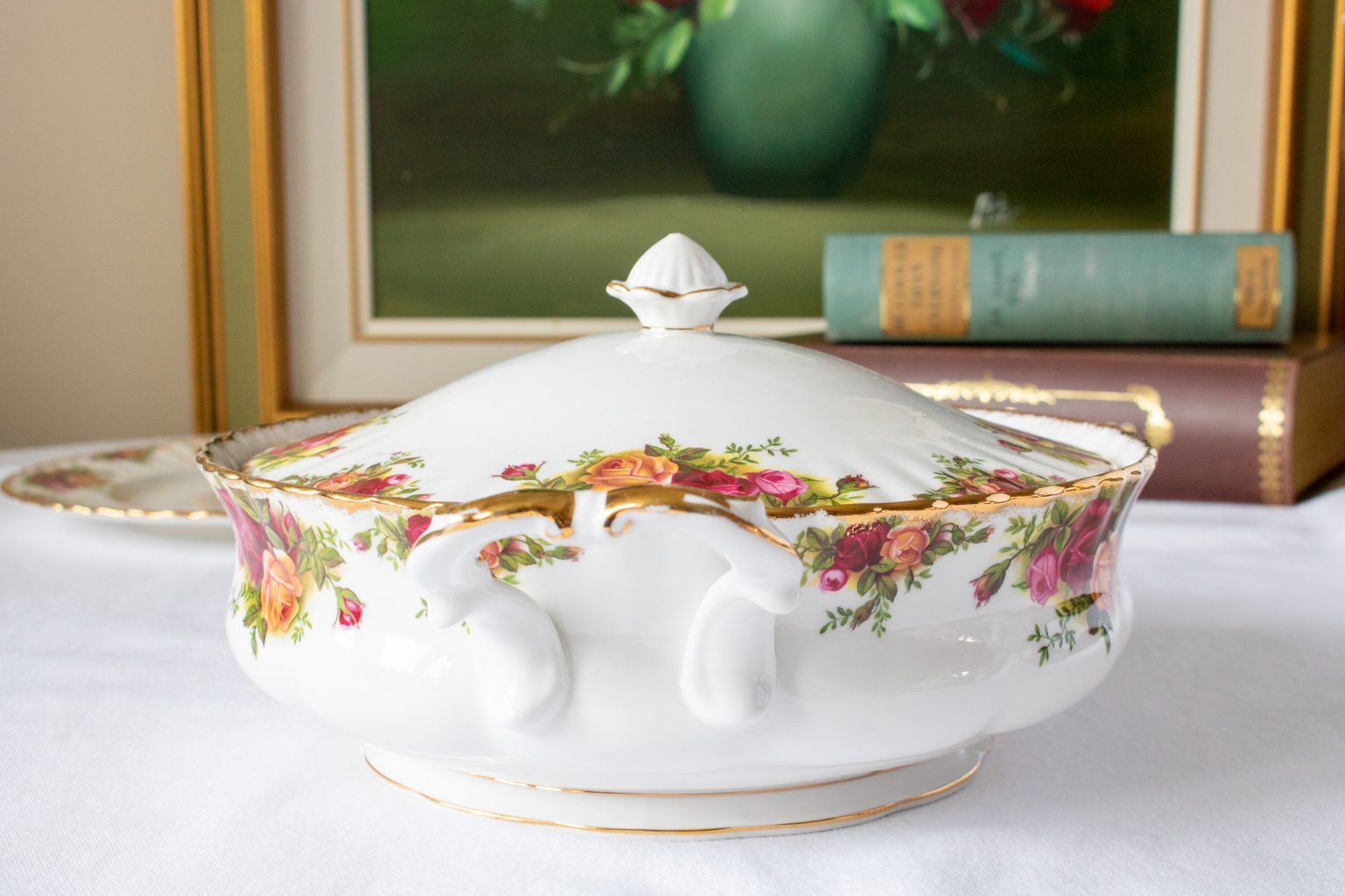 Royal Albert Old Country Roses Covered Vegetable Bowl The Teacup Attic