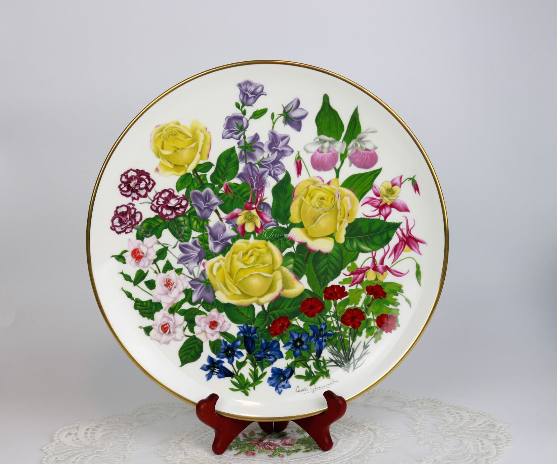 Wedgwood Franklin Porcelain Flowers of the Year The Flowers of June