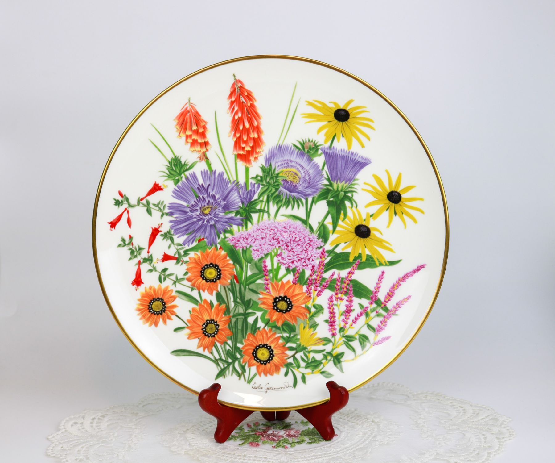 Wedgwood Franklin Mint Flowers of the Year The Flowers of September